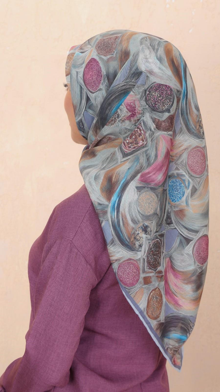 Locella Soft Pamuk Eşarp Gri-8