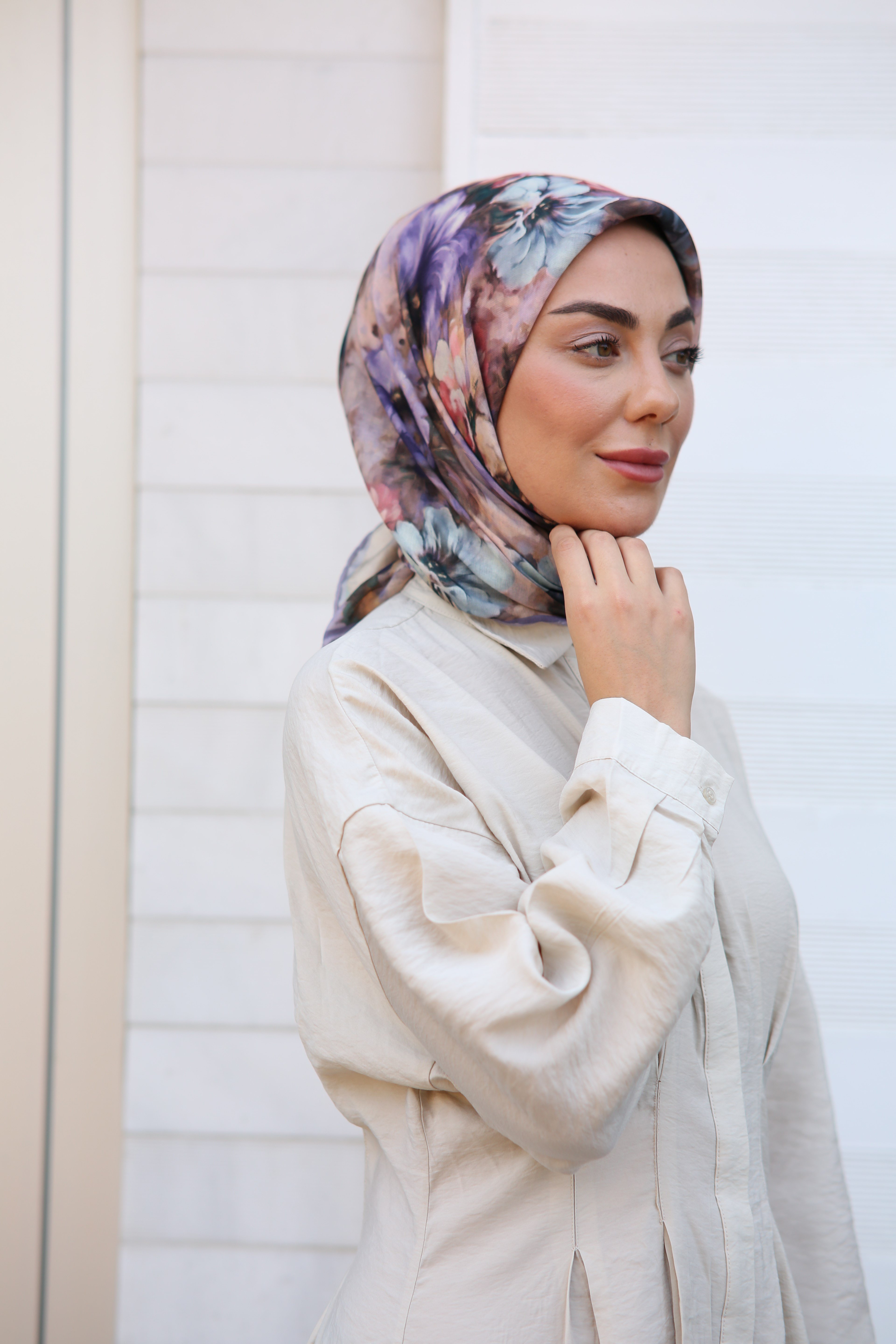 Locella Soft Pamuk Eşarp Lavanta