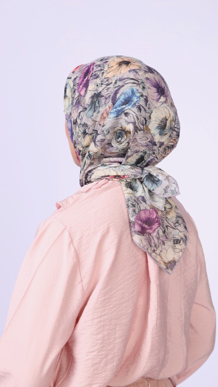 Locella Soft Pamuk Eşarp Lila