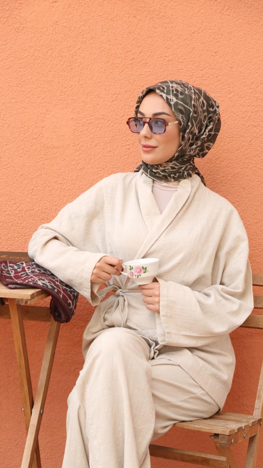 Locella Soft Pamuk Eşarp Yeşil-10