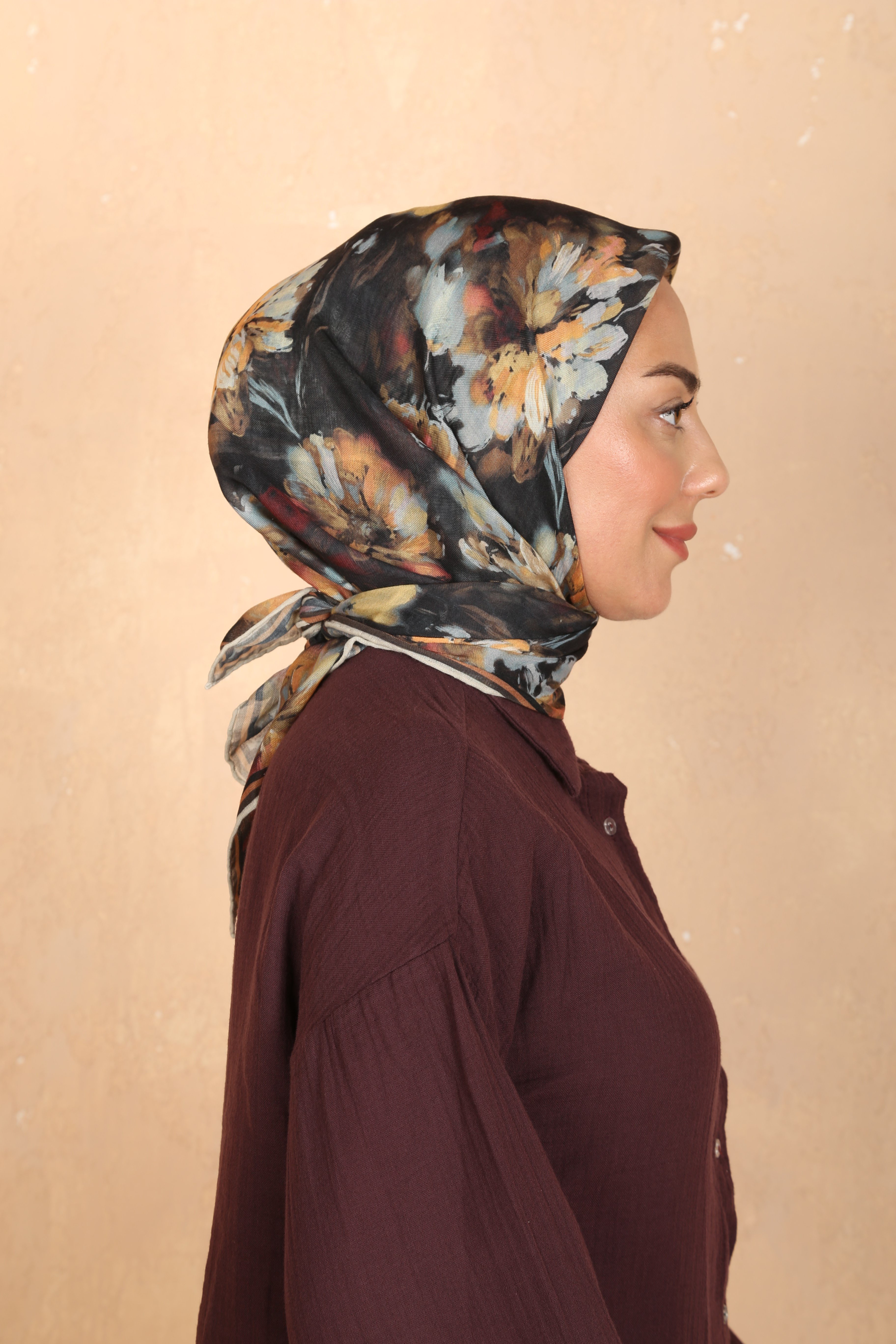 Locella Soft Pamuk Eşarp-Siyah