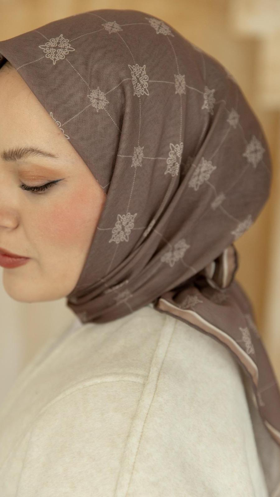 Locella Soft Pamuk Eşarp Açık Kahve-15