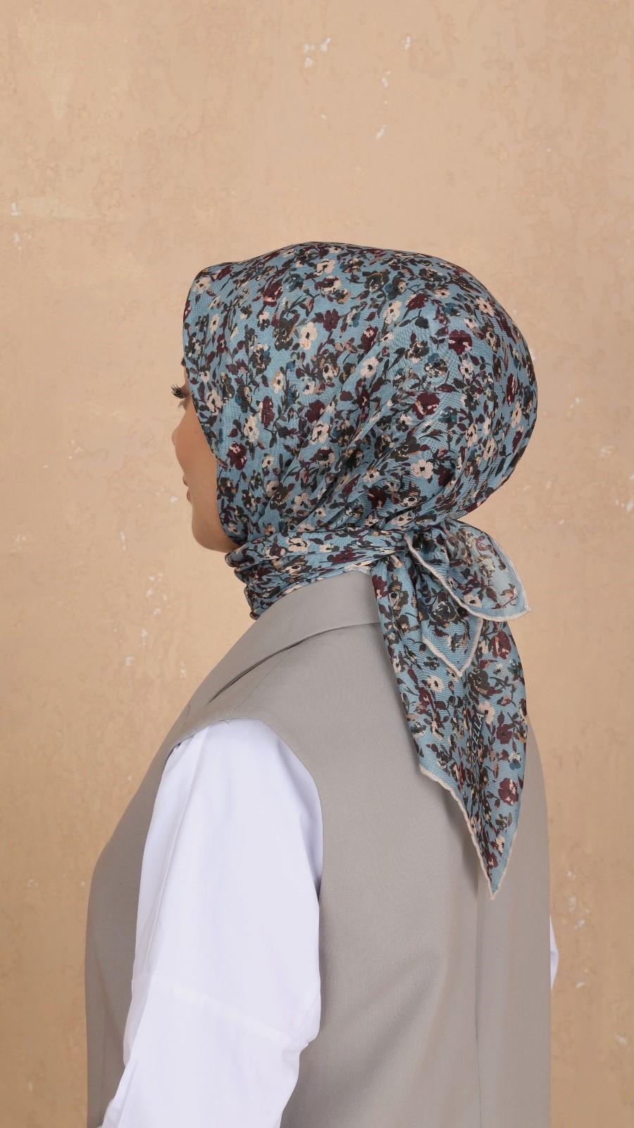 Locella Soft Pamuk Eşarp Açık Mavi-31