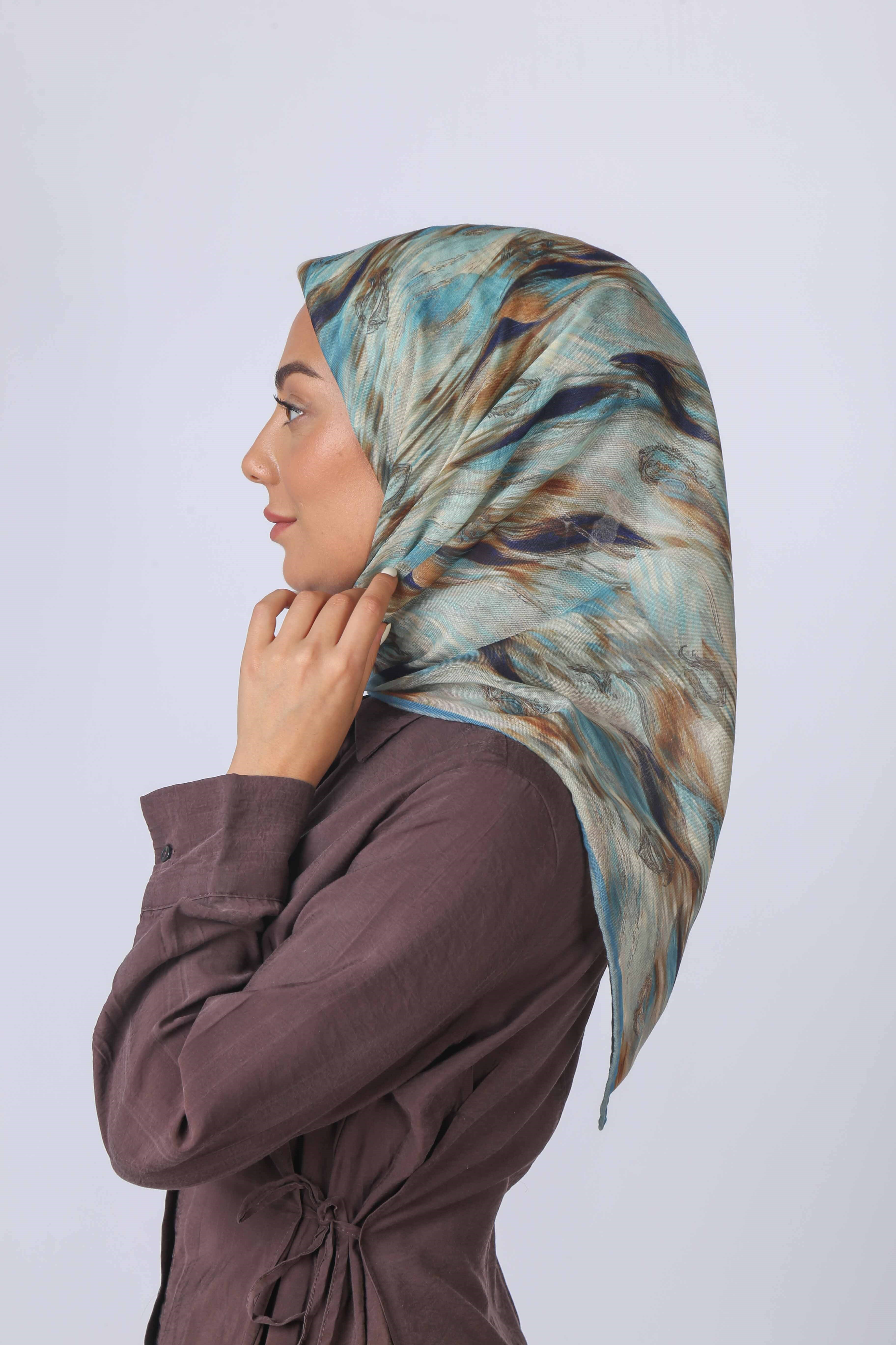 Locella Soft Pamuk Eşarp Açık Mavi