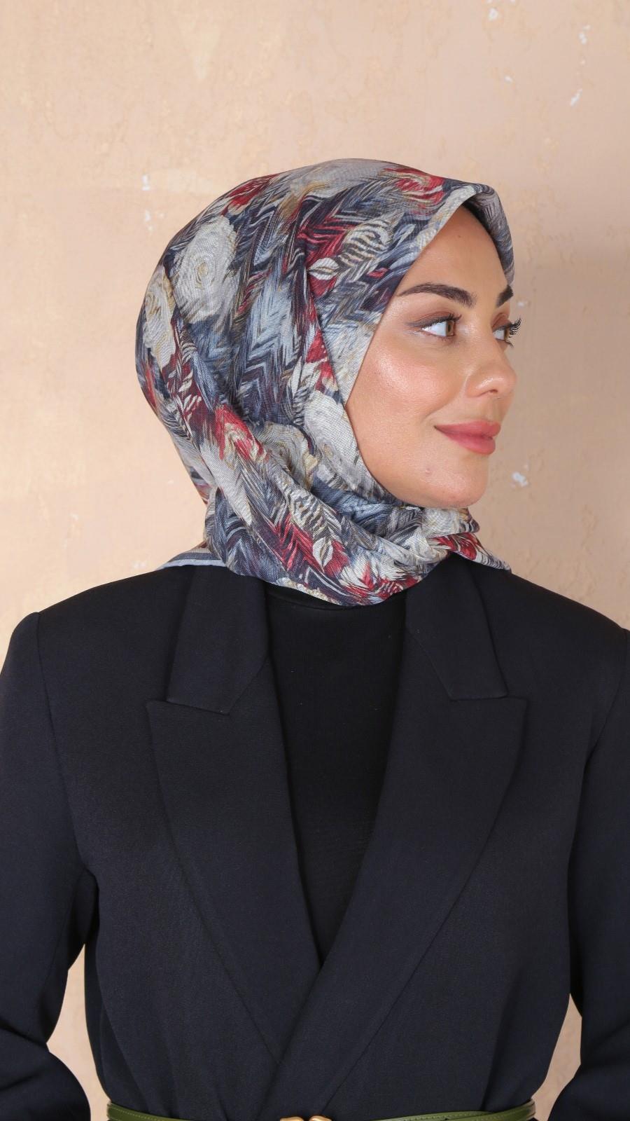 Locella Soft Pamuk Eşarp Koyu Gri-7