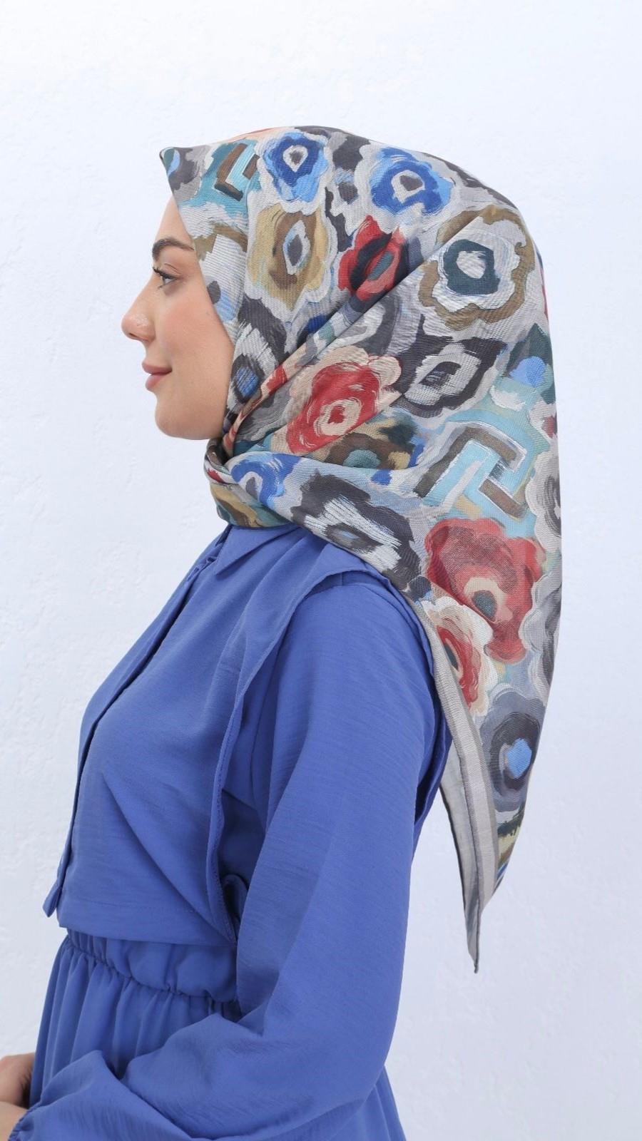 Locella Soft Pamuk Eşarp Açık Gri-8