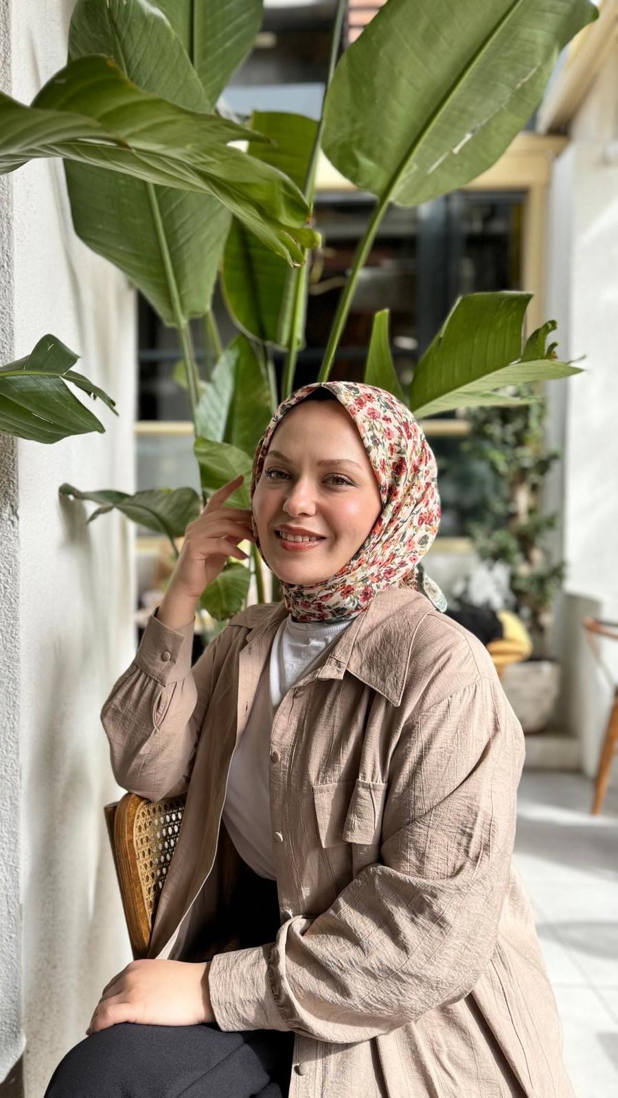 Locella Soft Pamuk Eşarp Haki Yeşil-11