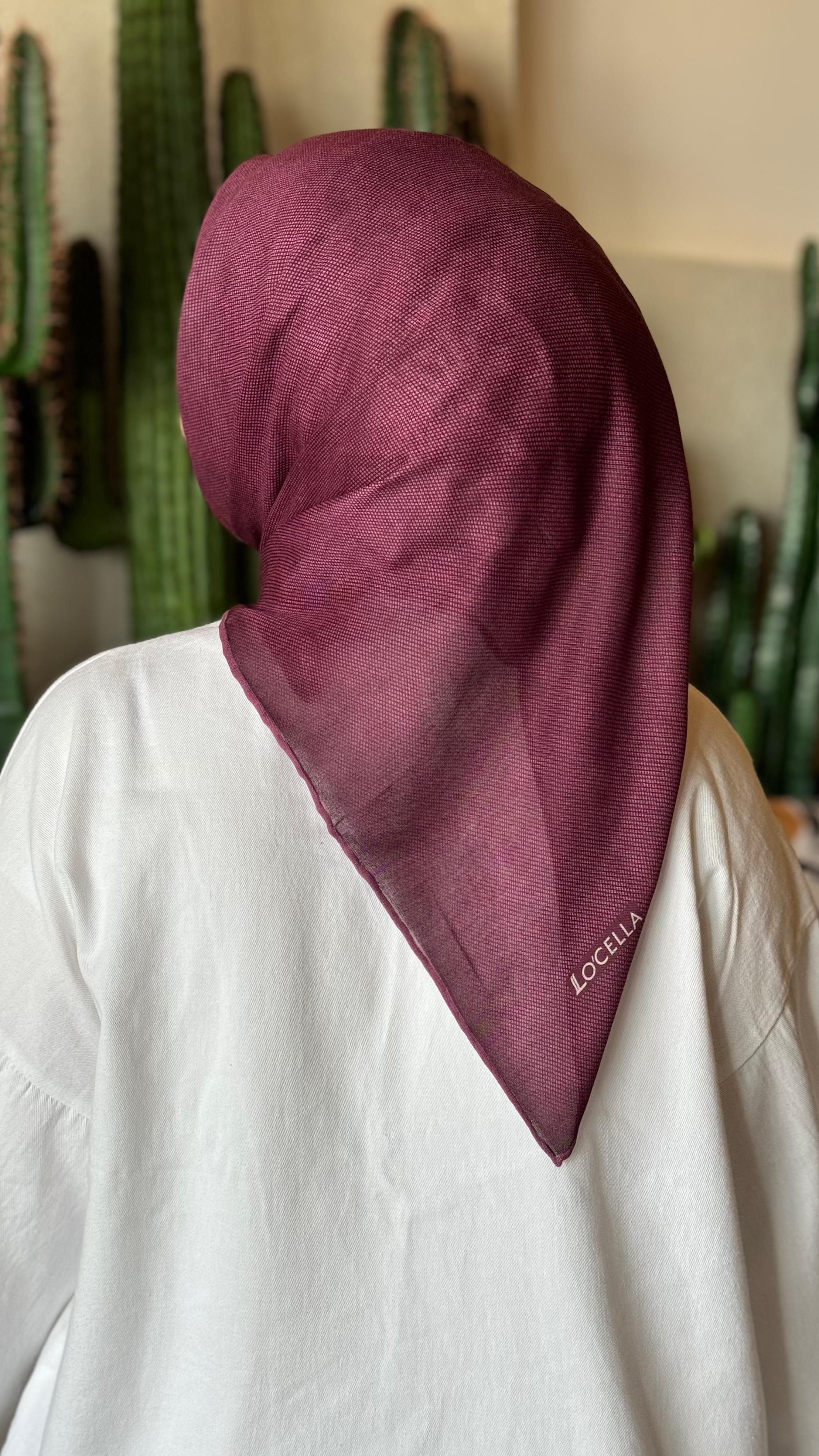 Locella Soft Pamuk Eşarp Mürdüm-8