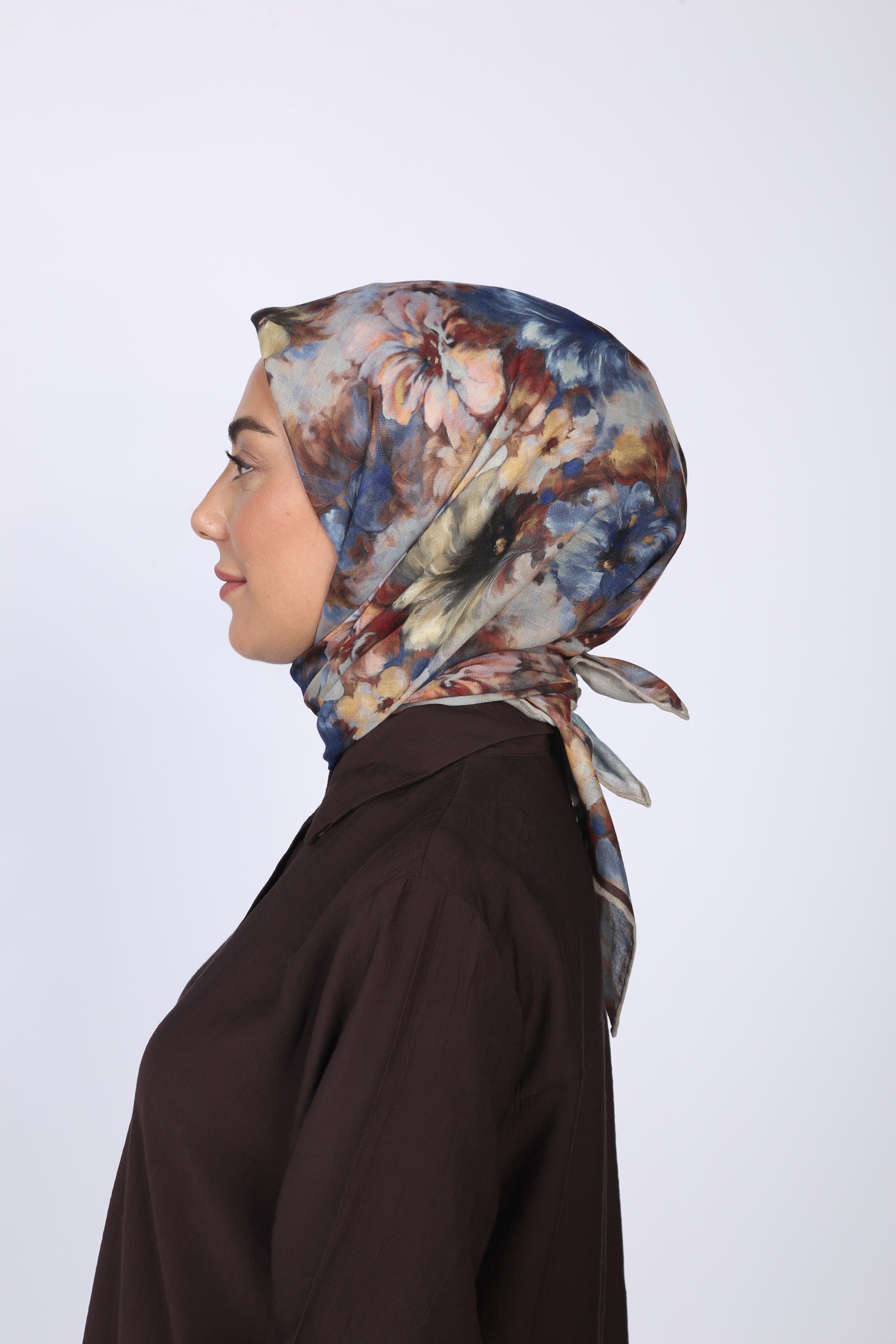Locella Soft Pamuk Eşarp Kahve
