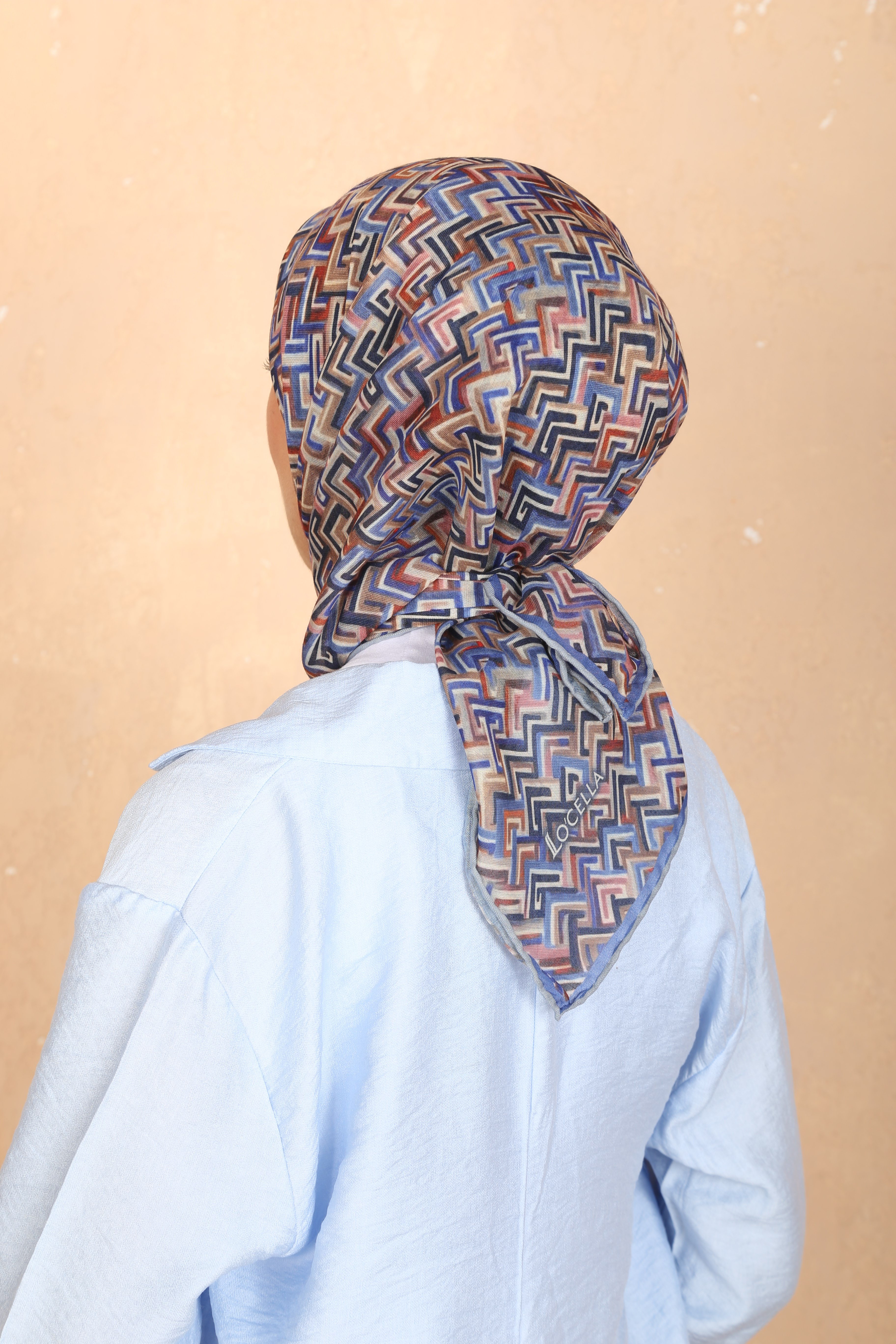 Locella Soft Pamuk Eşarp Saks