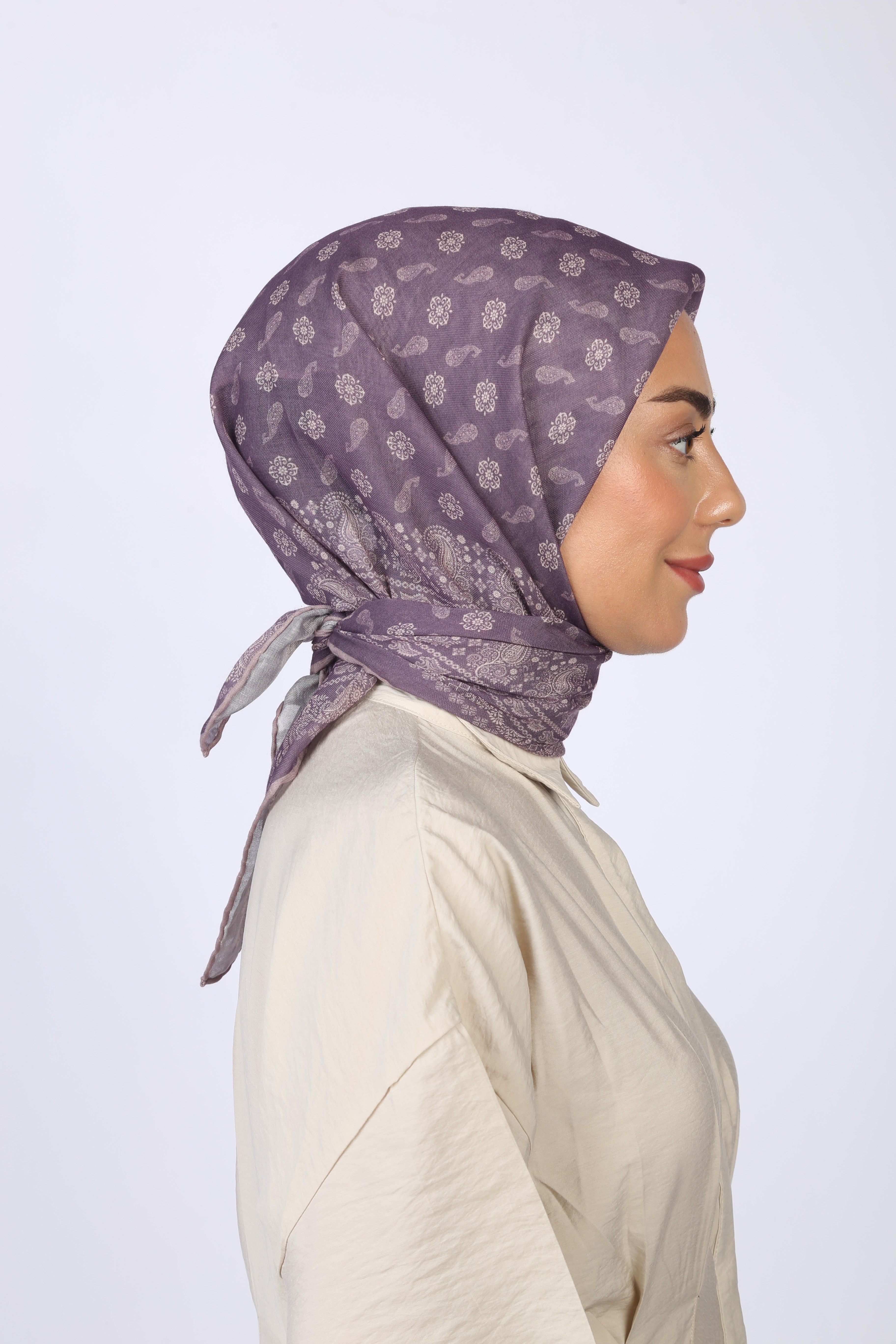 Locella Soft Pamuk Eşarp Mor