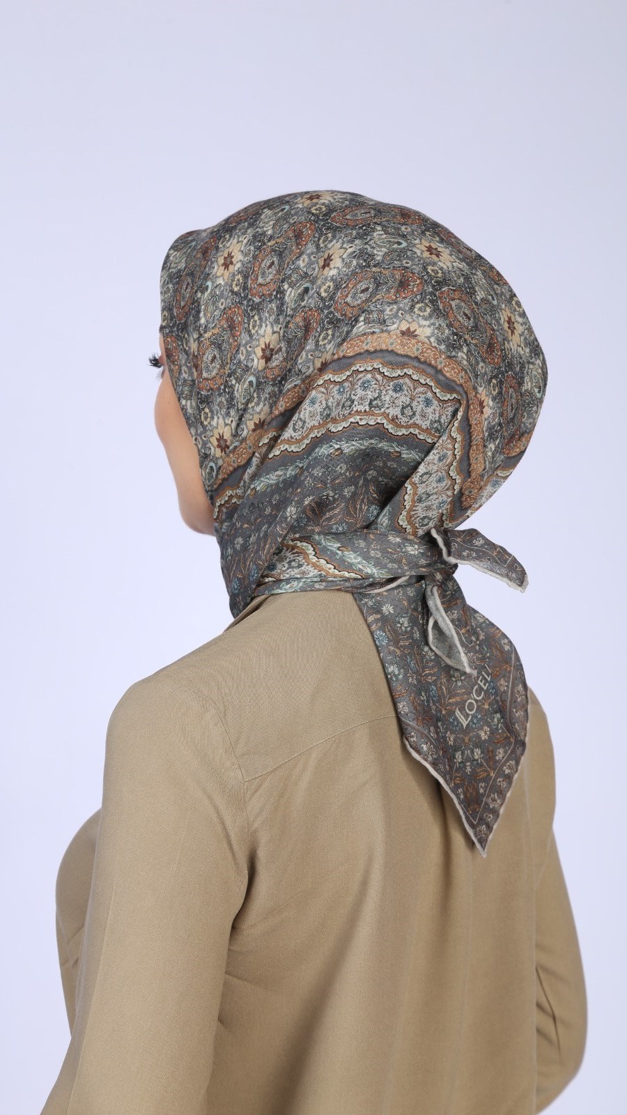Locella Soft Pamuk Eşarp Gri