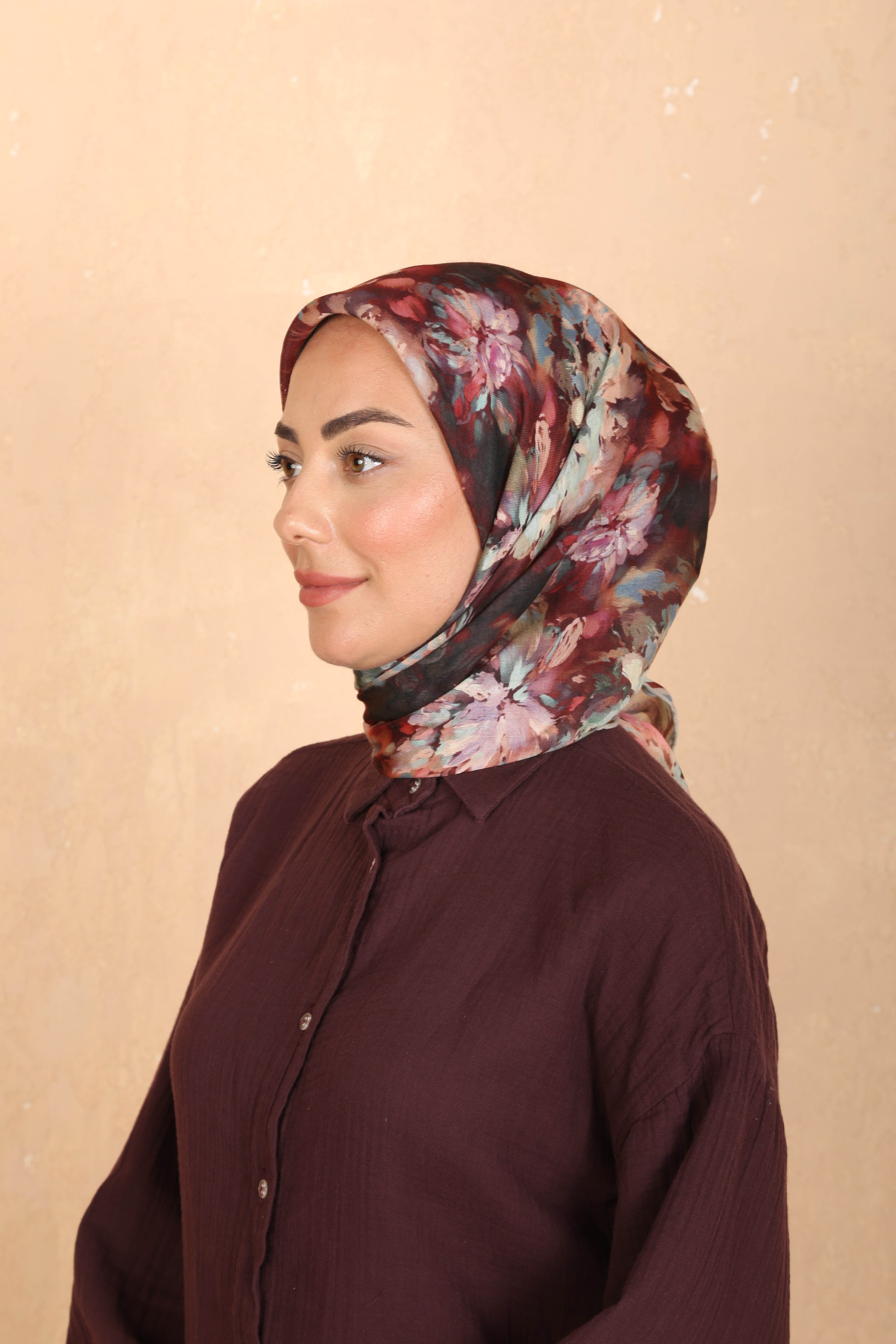 Locella Soft Pamuk Eşarp-Bordo