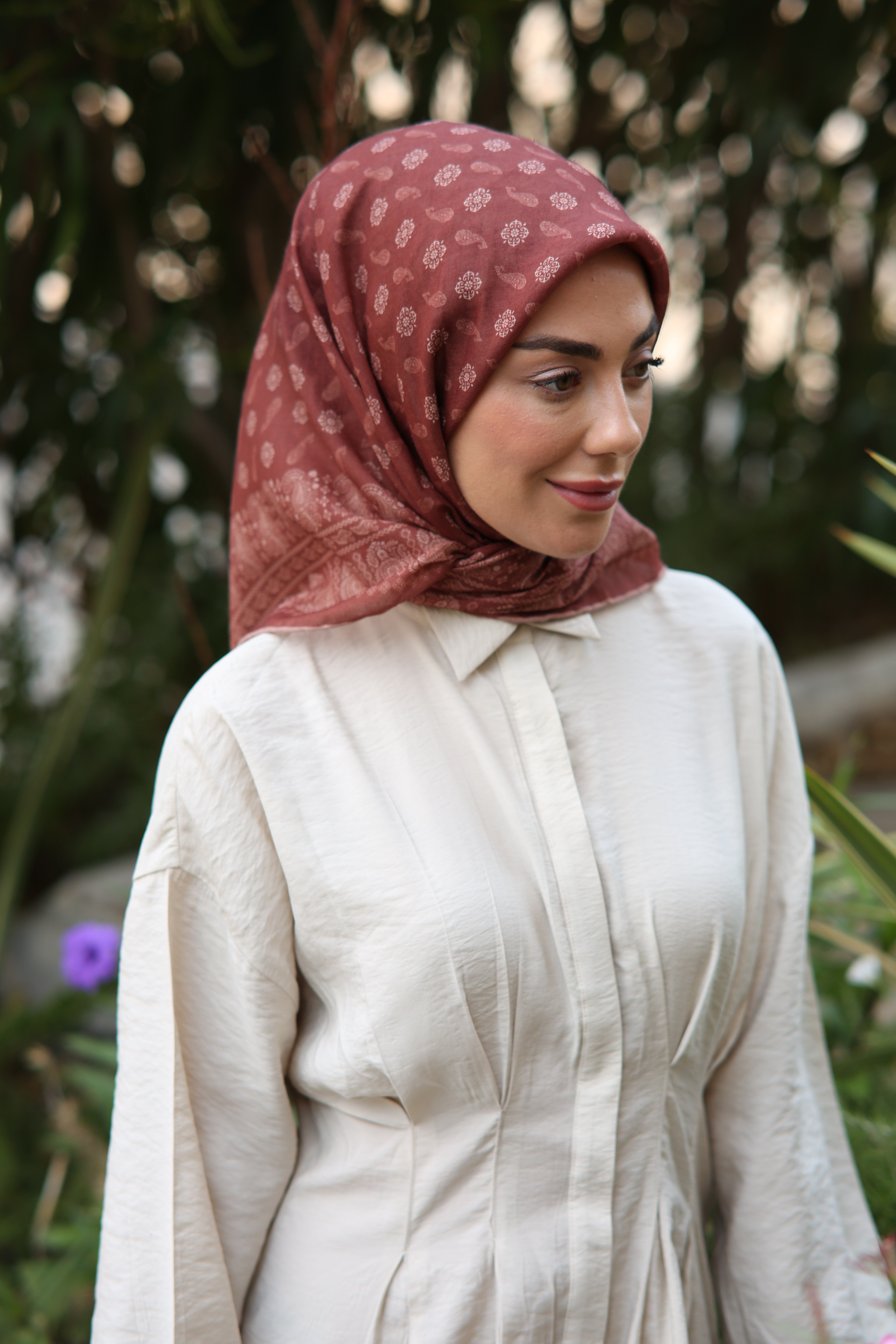 Locella Soft Pamuk Eşarp Kiremit