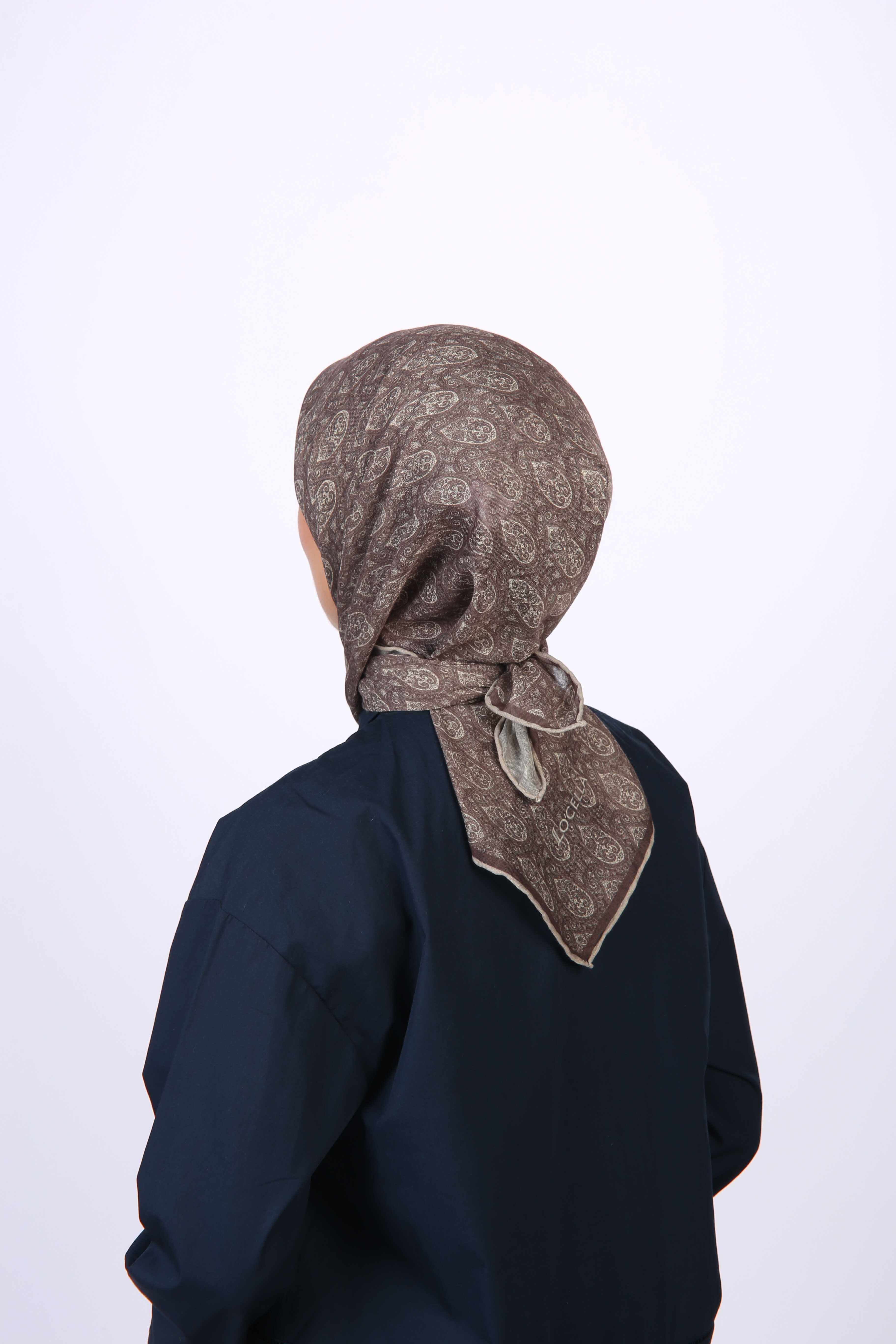 Locella Soft Pamuk Eşarp Çikolata Kahve