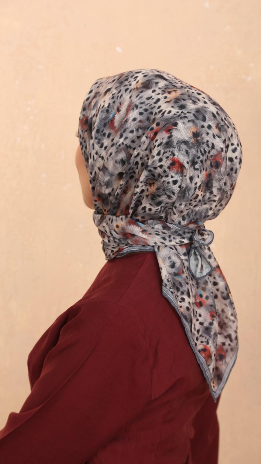 Locella Soft Pamuk Eşarp Gri-1