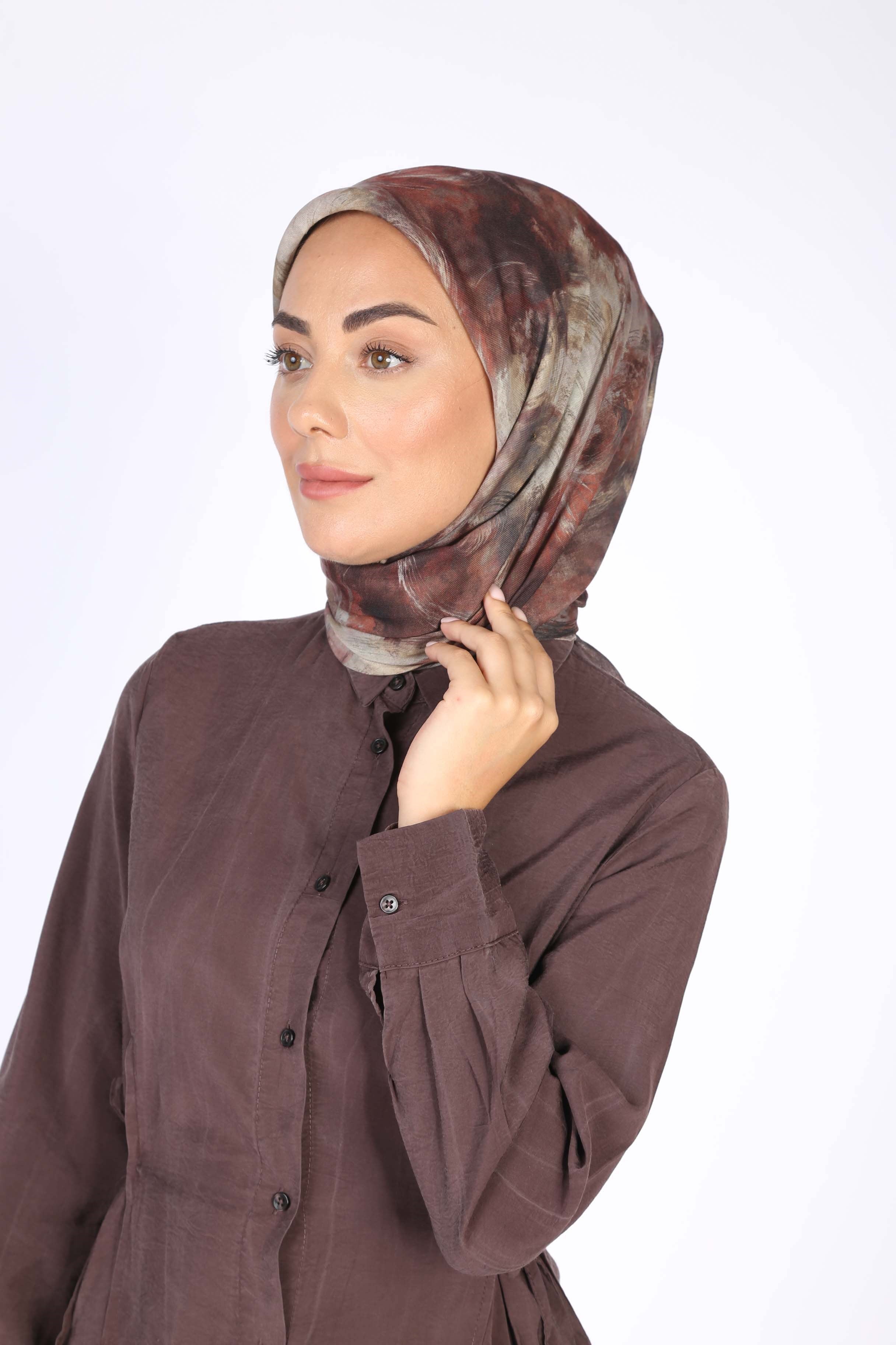 Locella Soft Pamuk Eşarp Bordo