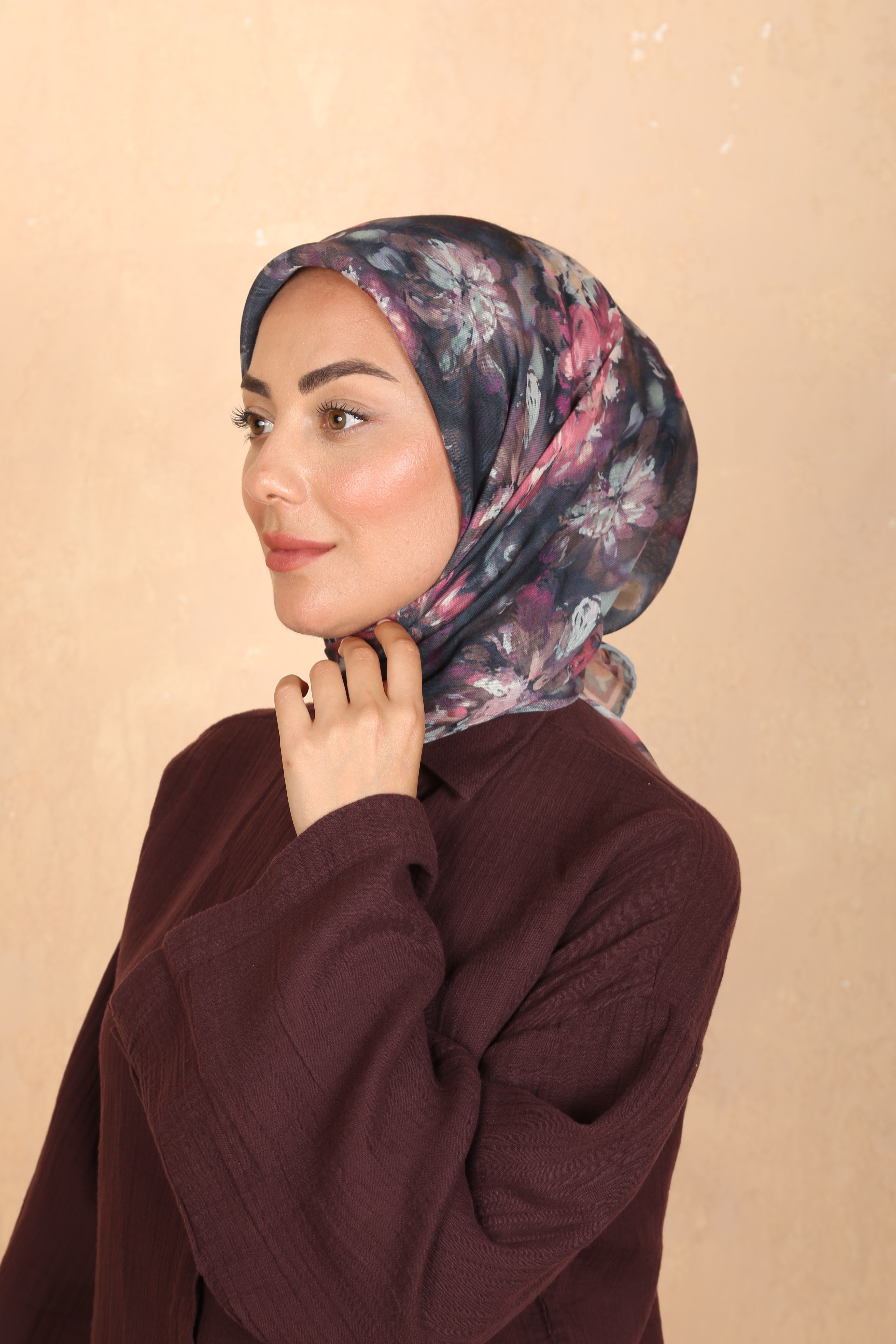 Locella Soft Pamuk Eşarp-Petrol Mavisi