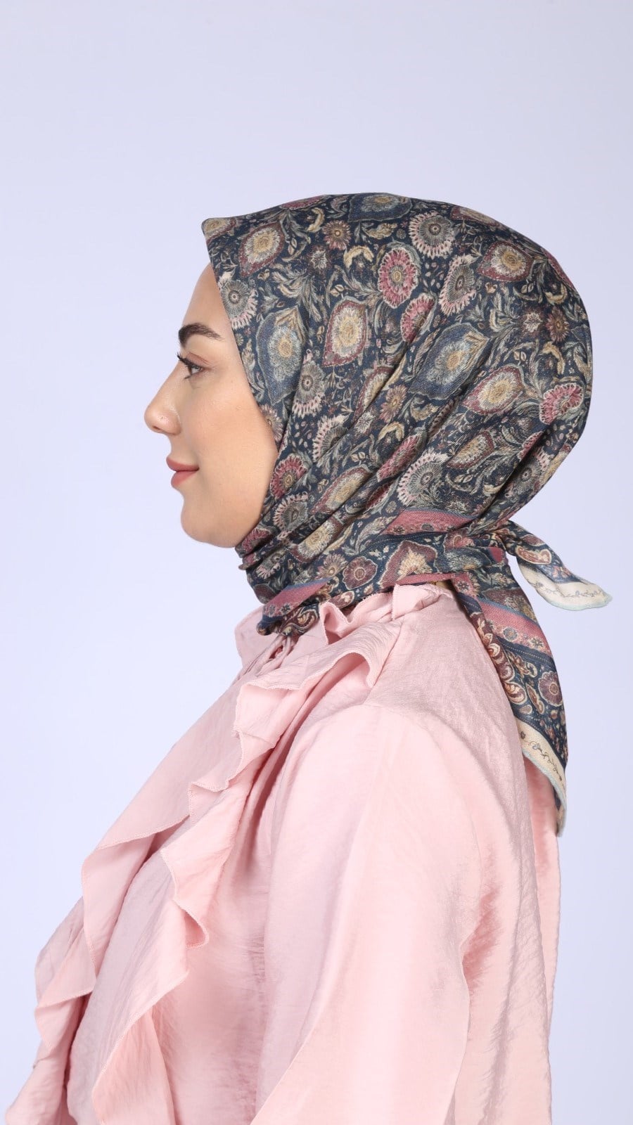 Locella Soft Pamuk Eşarp Lacivert