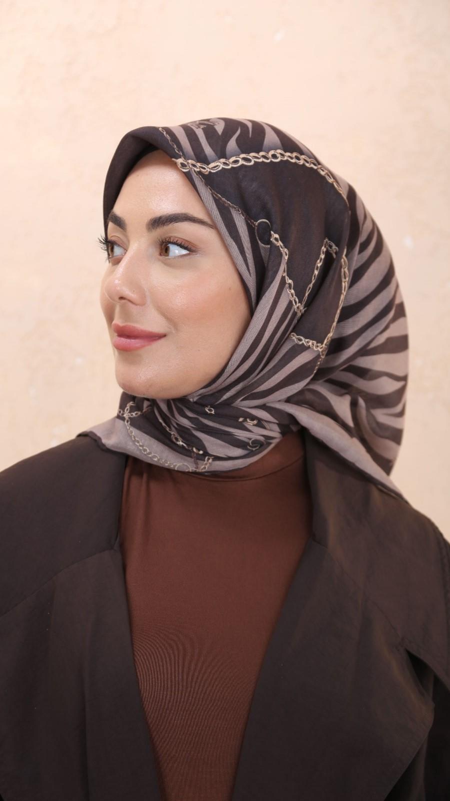 Locella Soft Pamuk Eşarp Acı Kahve-3