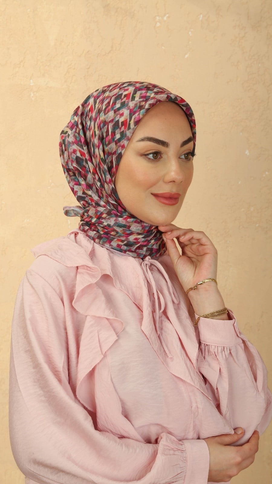 Locella Soft Pamuk Eşarp Pembe
