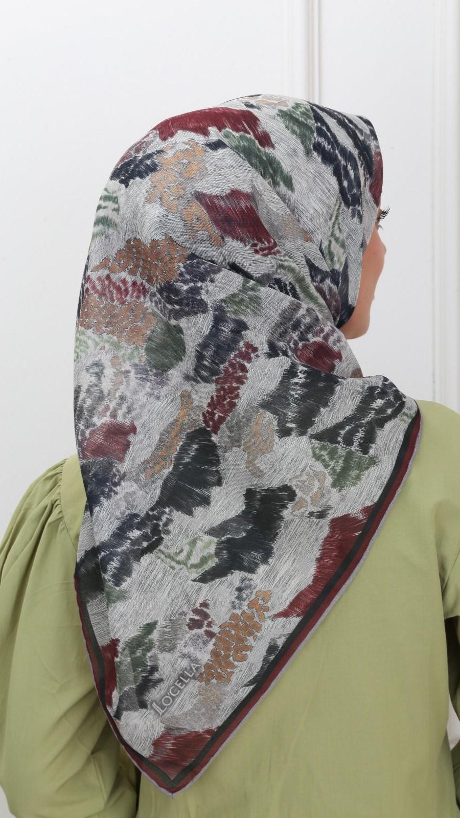 Locella Soft Pamuk Eşarp Bordo-7