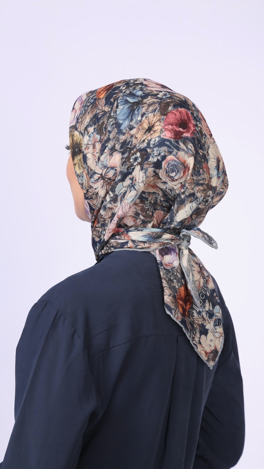 Locella Soft Pamuk Eşarp Lacivert