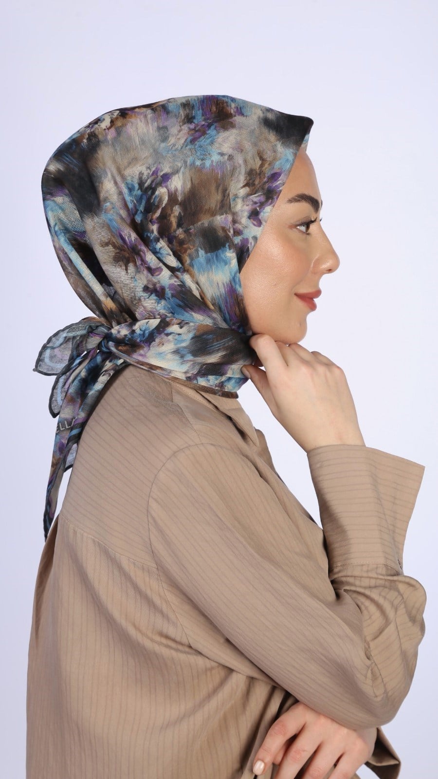 Locella Soft Pamuk Eşarp Mor