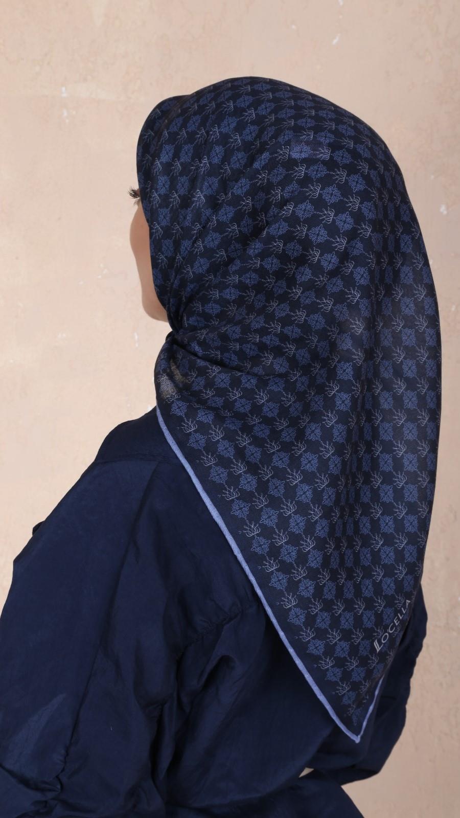 Locella Soft Pamuk Eşarp Koyu Mavi-10