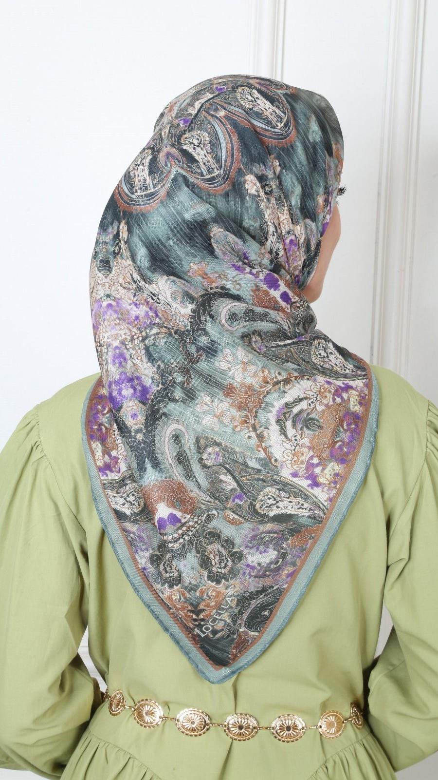 Locella Soft Pamuk Eşarp Mint Yeşil-12