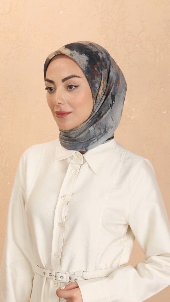 Locella Soft Pamuk Eşarp Gri