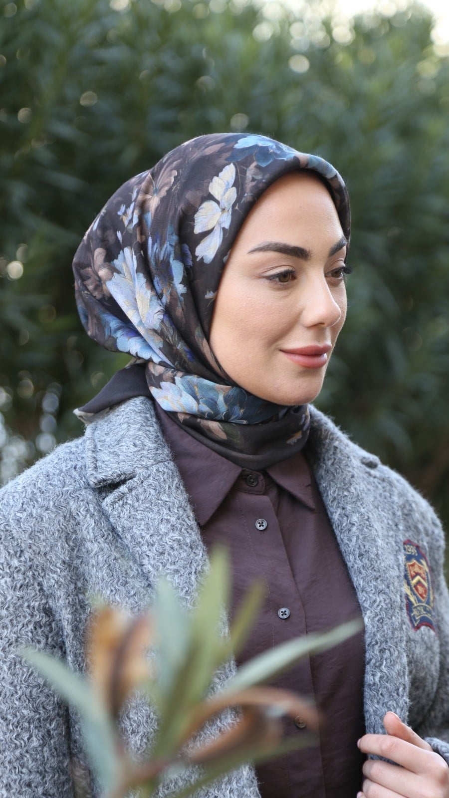 Locella Soft Pamuk Eşarp Kahve
