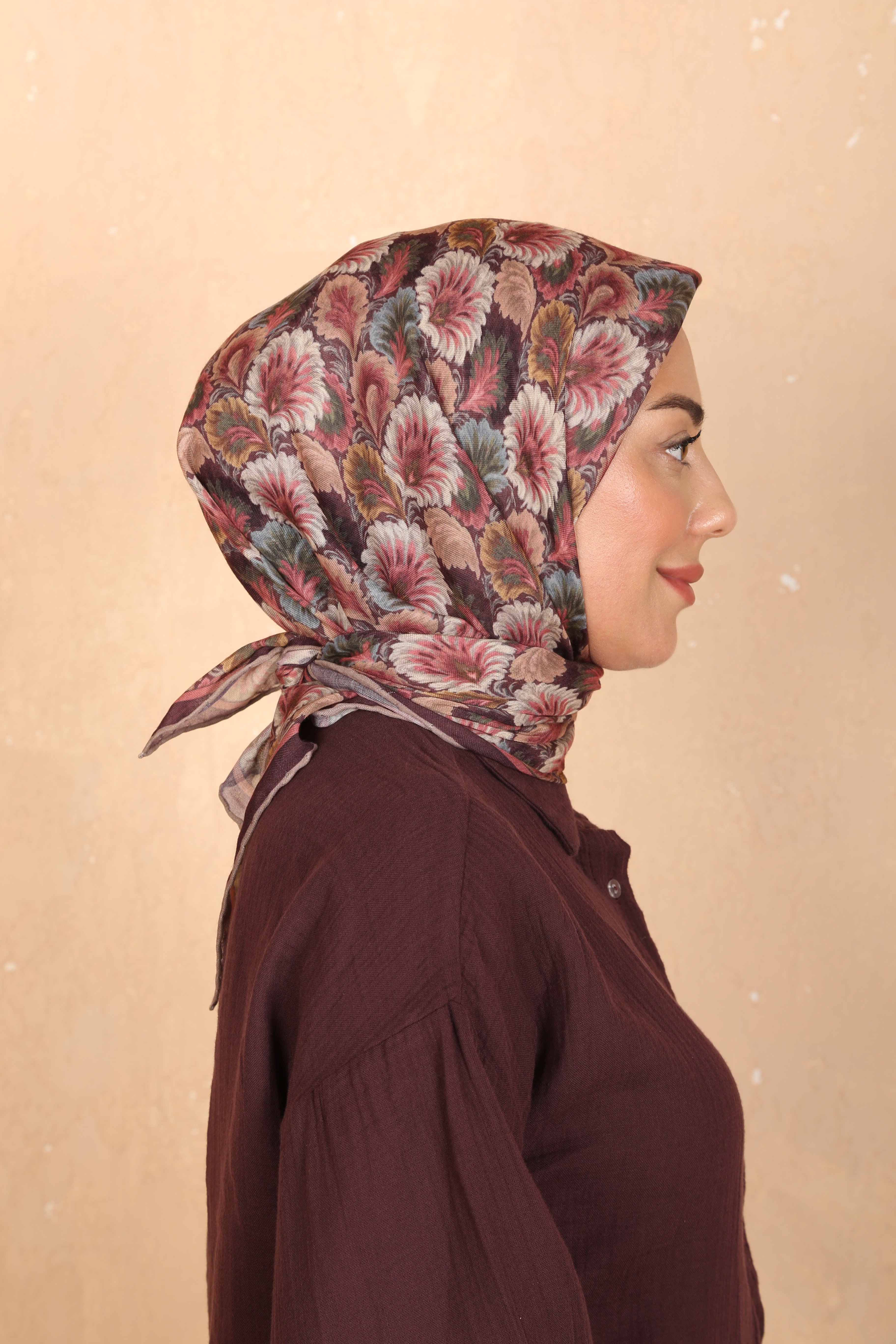 Locella Soft Pamuk Eşarp Mürdüm