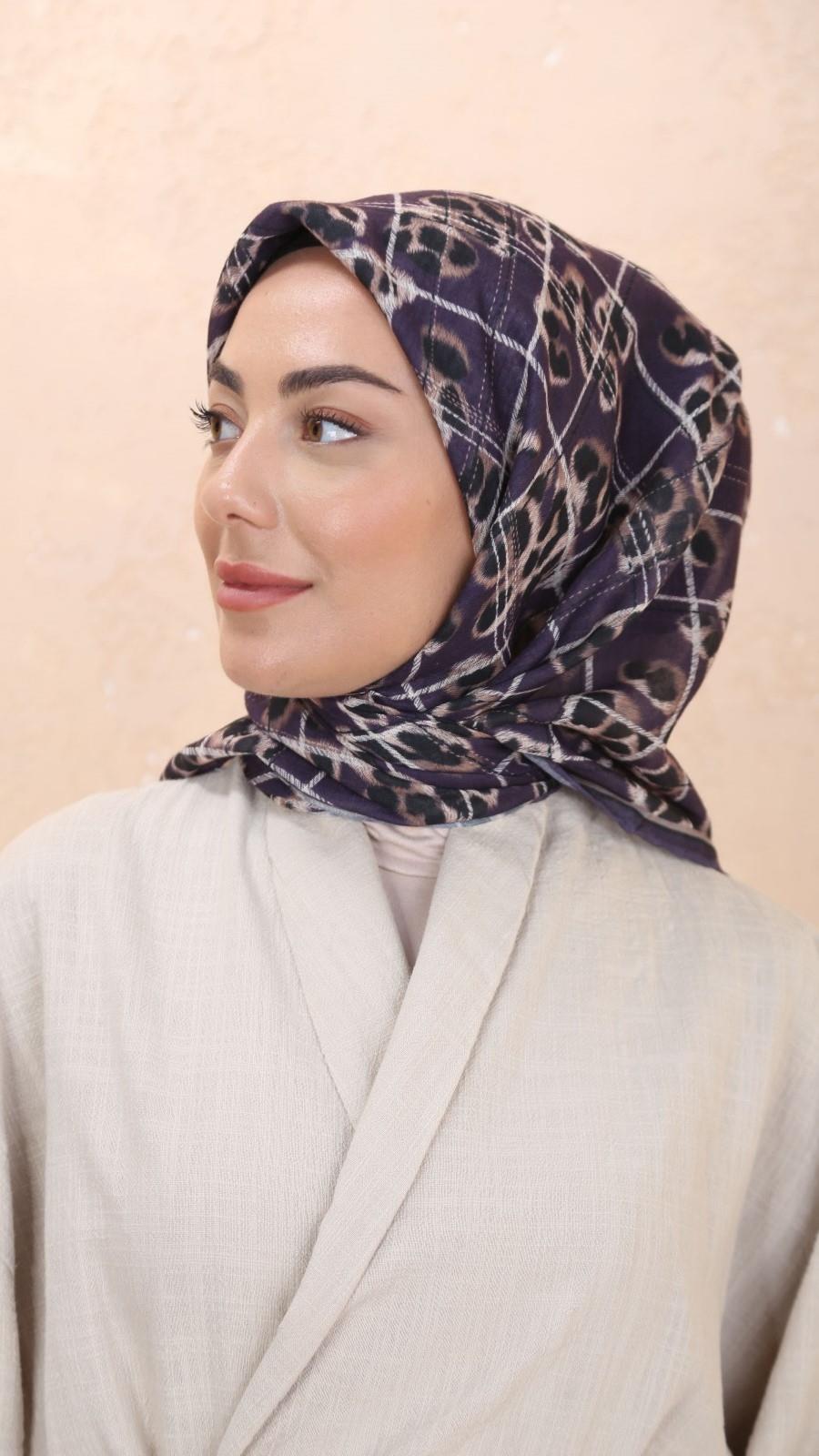 Locella Soft Pamuk Eşarp Mor-9