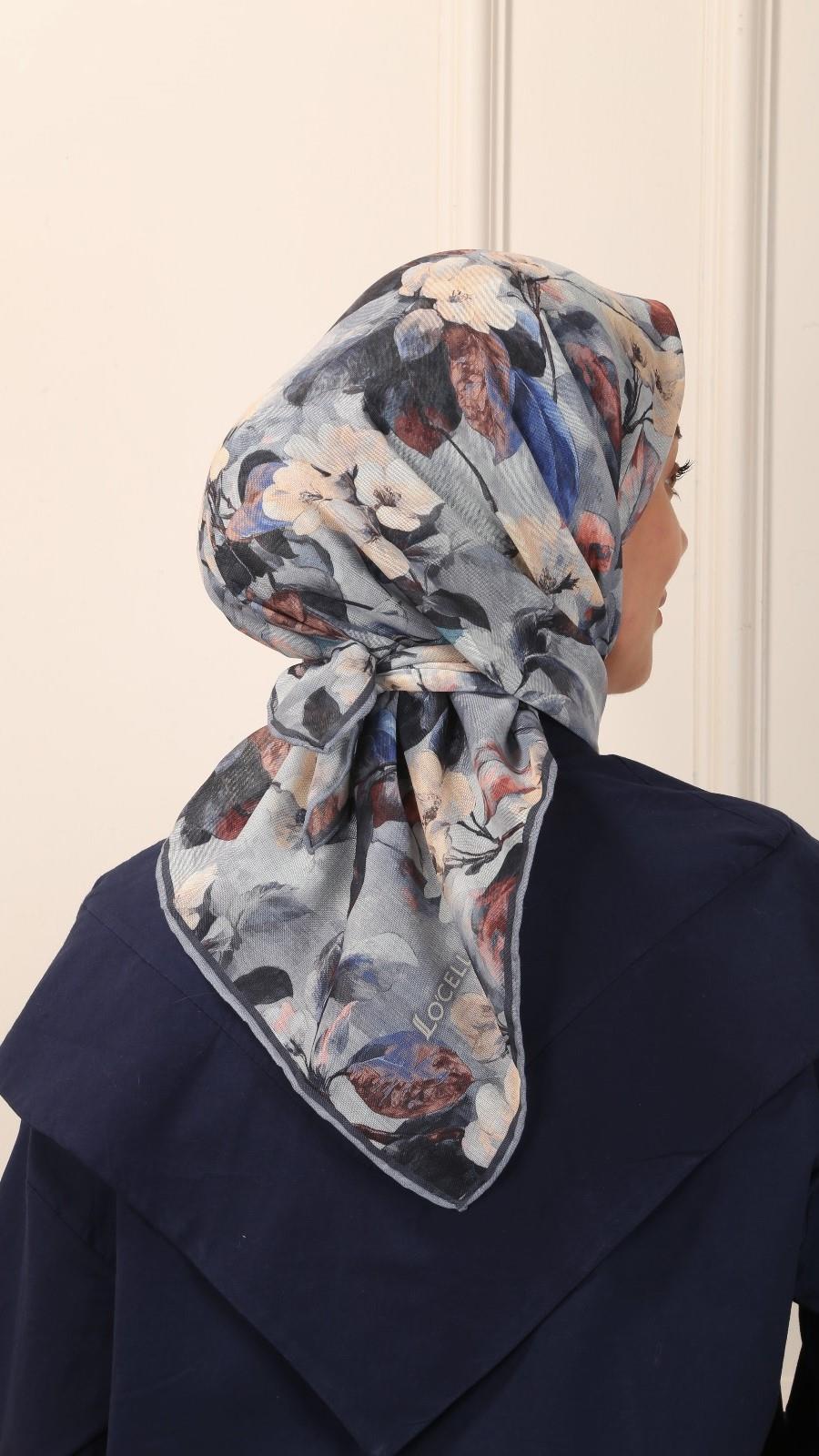 Locella Soft Pamuk Eşarp Gri-4