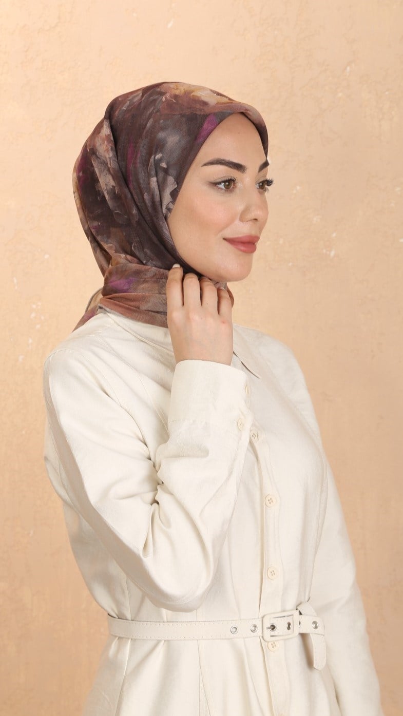 Locella Soft Pamuk Eşarp Taba