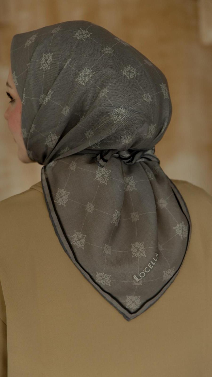 Locella Soft Pamuk Eşarp Koyu Vizon-16