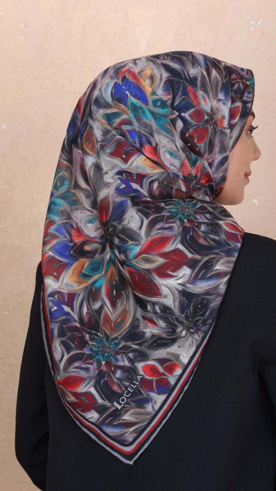 Locella Soft Pamuk Eşarp Siyah-3