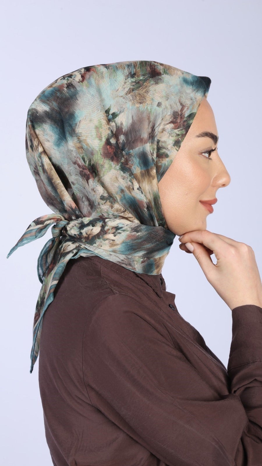 Locella Soft Pamuk Eşarp Petrol
