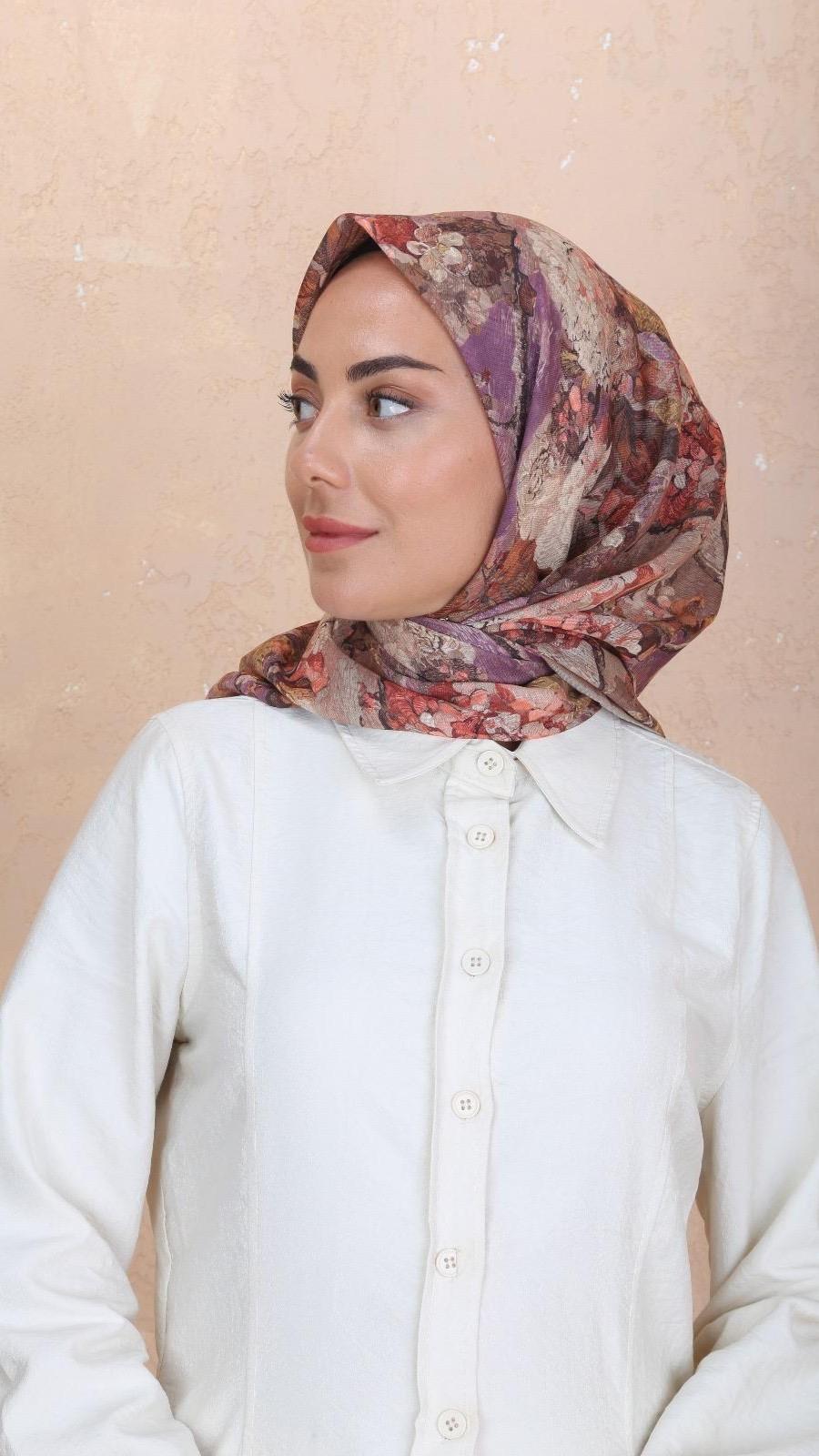 Locella Soft Pamuk Eşarp Gül Kurusu-10