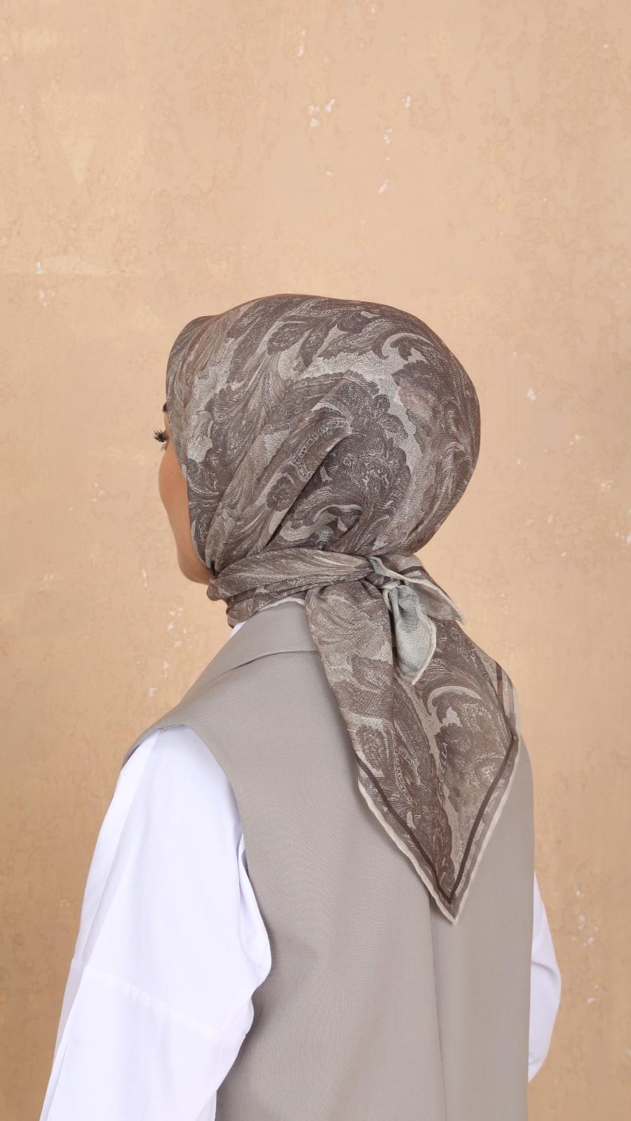 Locella Soft Pamuk Eşarp Vizon-11