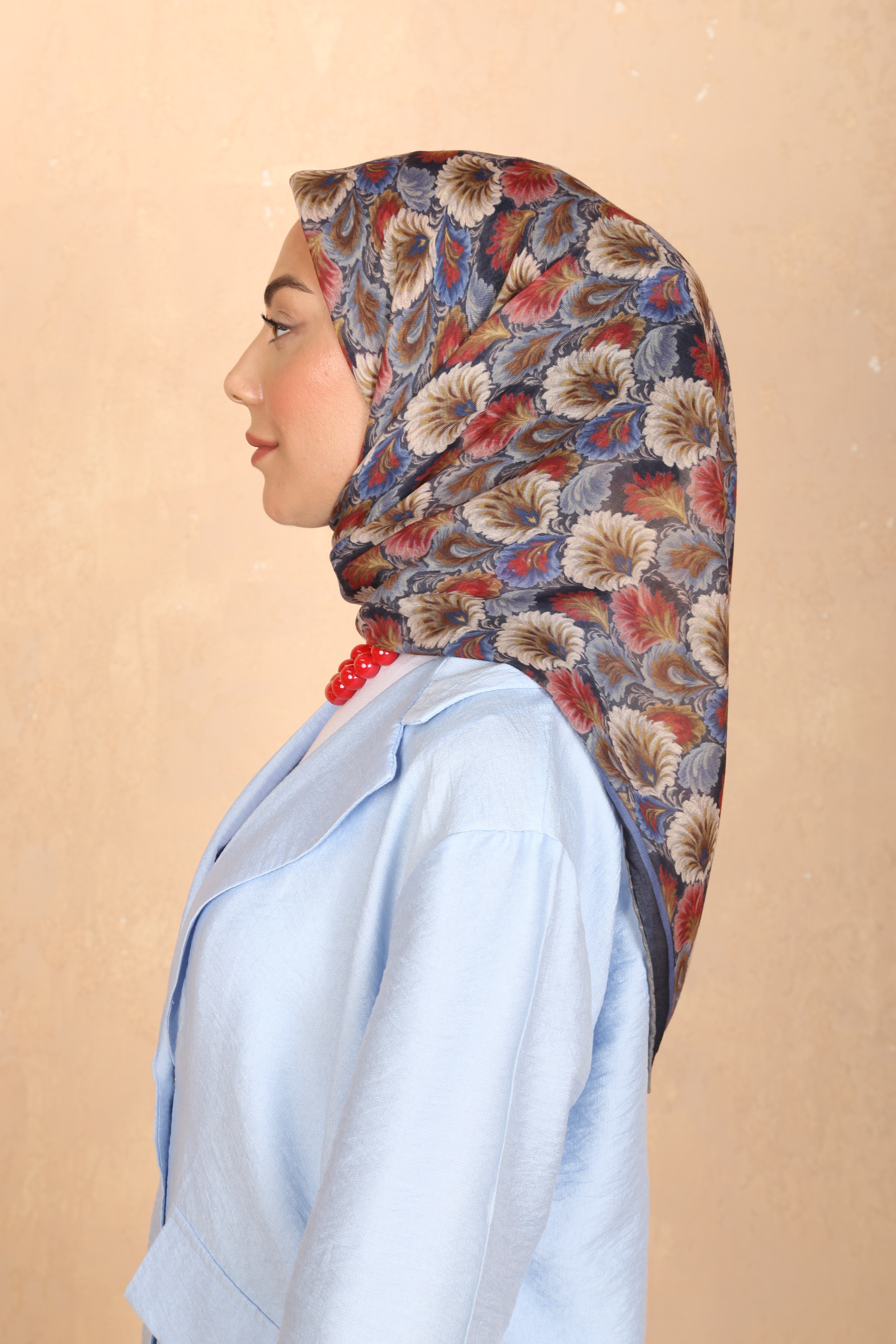 Locella Soft Pamuk Eşarp Lacivert