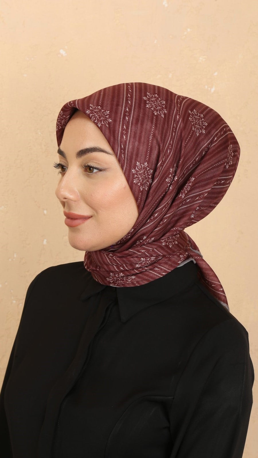 Locella Soft Pamuk Eşarp Bordo