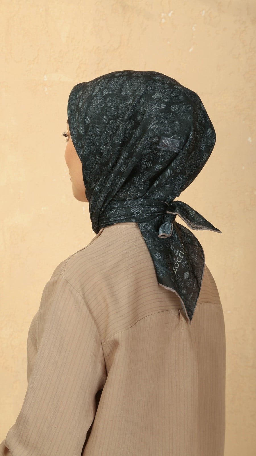 Locella Soft Pamuk Eşarp Siyah
