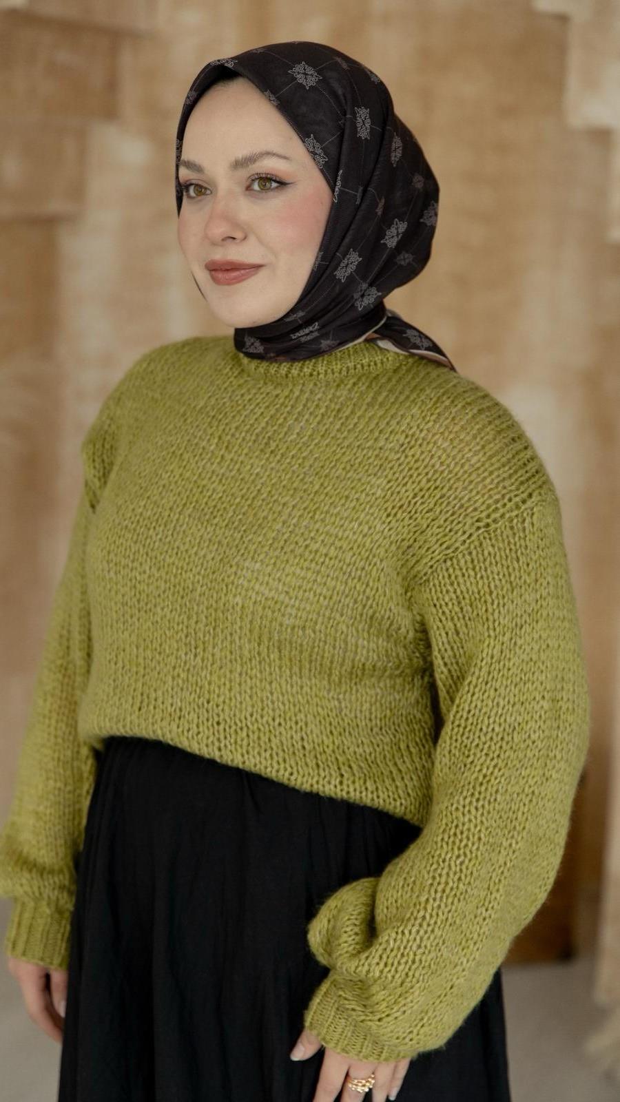 Locella Soft Pamuk Eşarp Acı Kahve-12