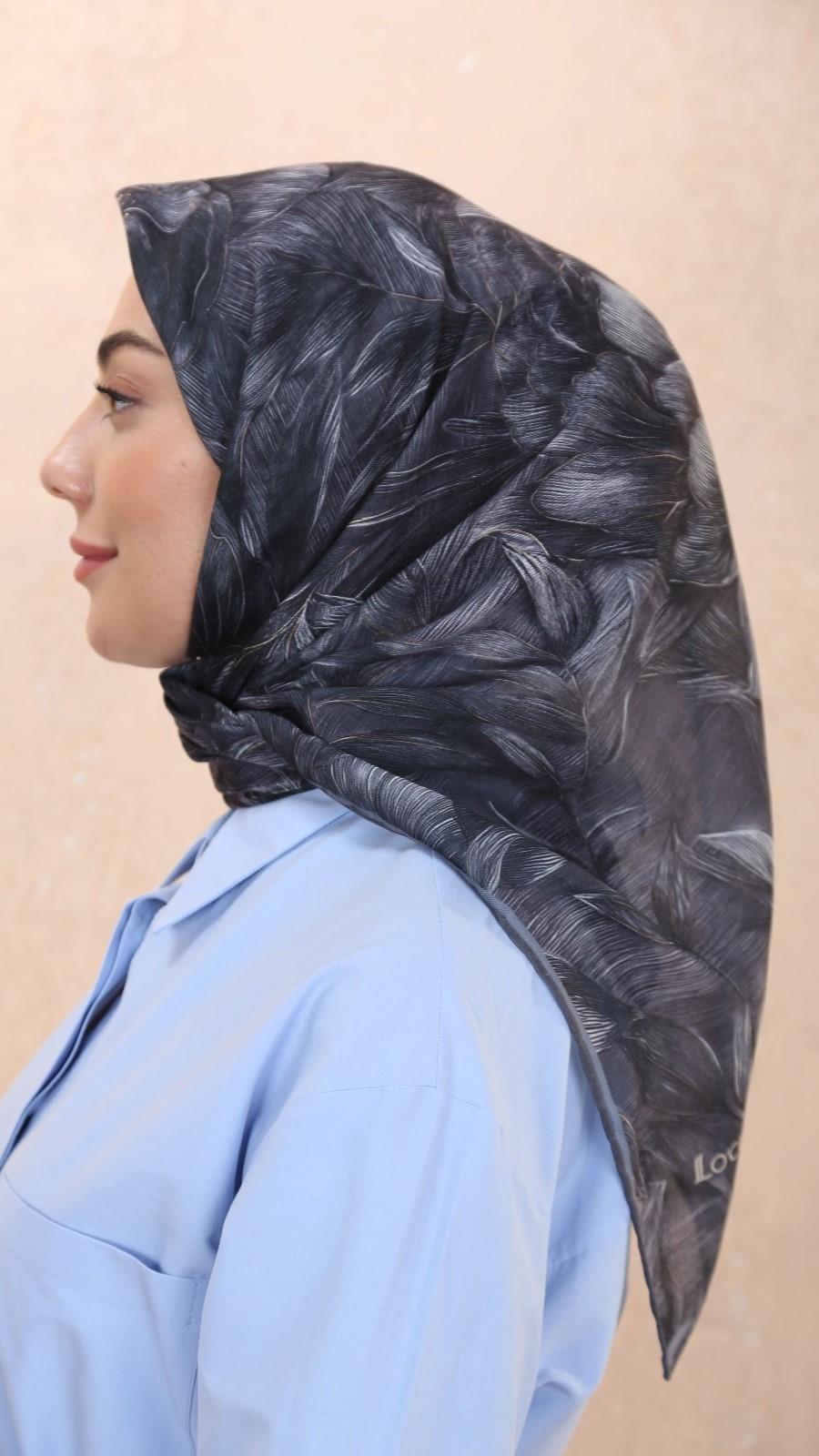 Locella Soft Pamuk Eşarp Antrasit-2
