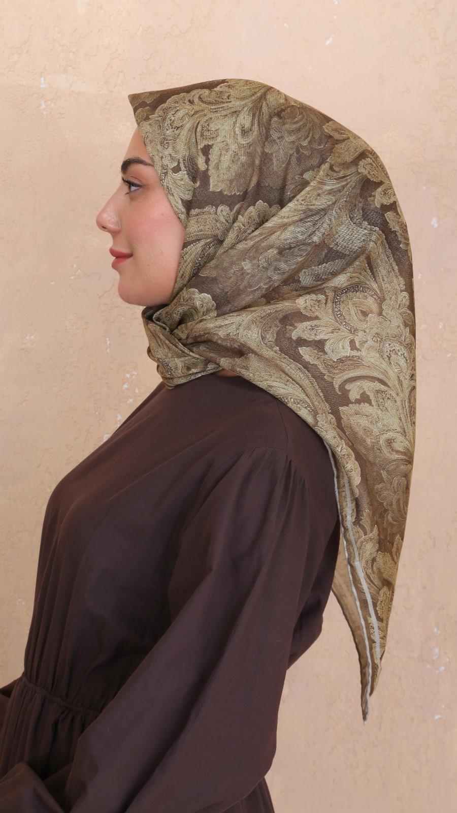 Locella Soft Pamuk Eşarp Yağ Yeşili-10