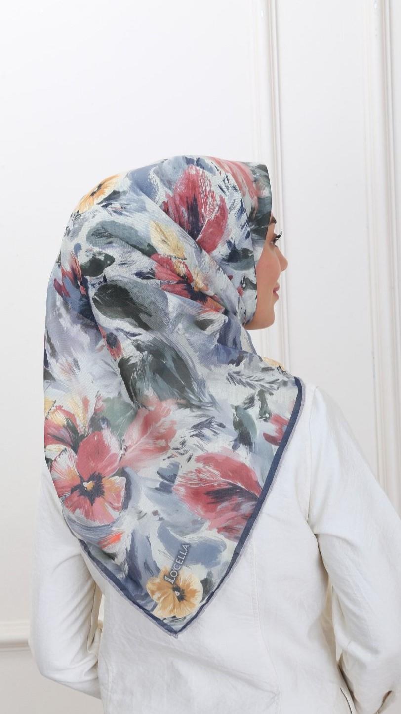 Locella Soft Pamuk Eşarp Antrasit-11