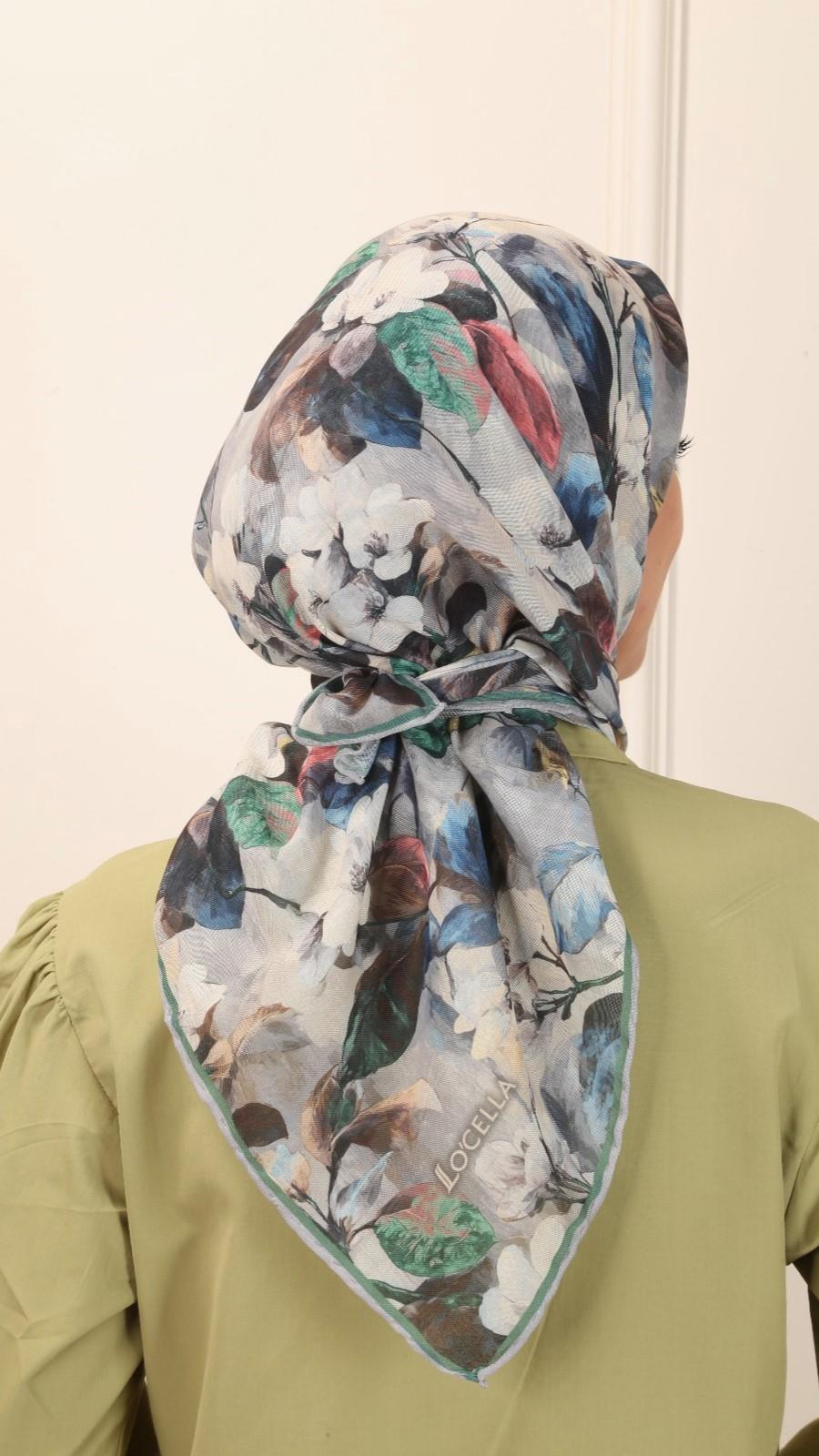 Locella Soft Pamuk Eşarp Canlı Yeşil-3