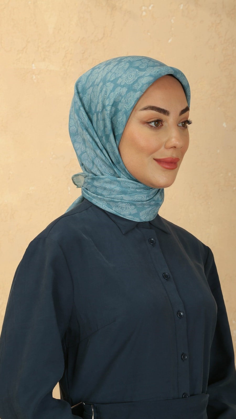 Locella Soft Pamuk Eşarp Turkuaz
